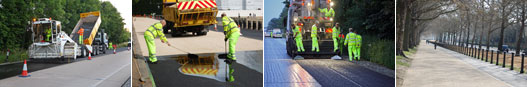 Ringway Specialist Treatments: anti-skid - bond coating - decorative surfacing - footways - micro surfacing - street print - surface dressing - water retexturing